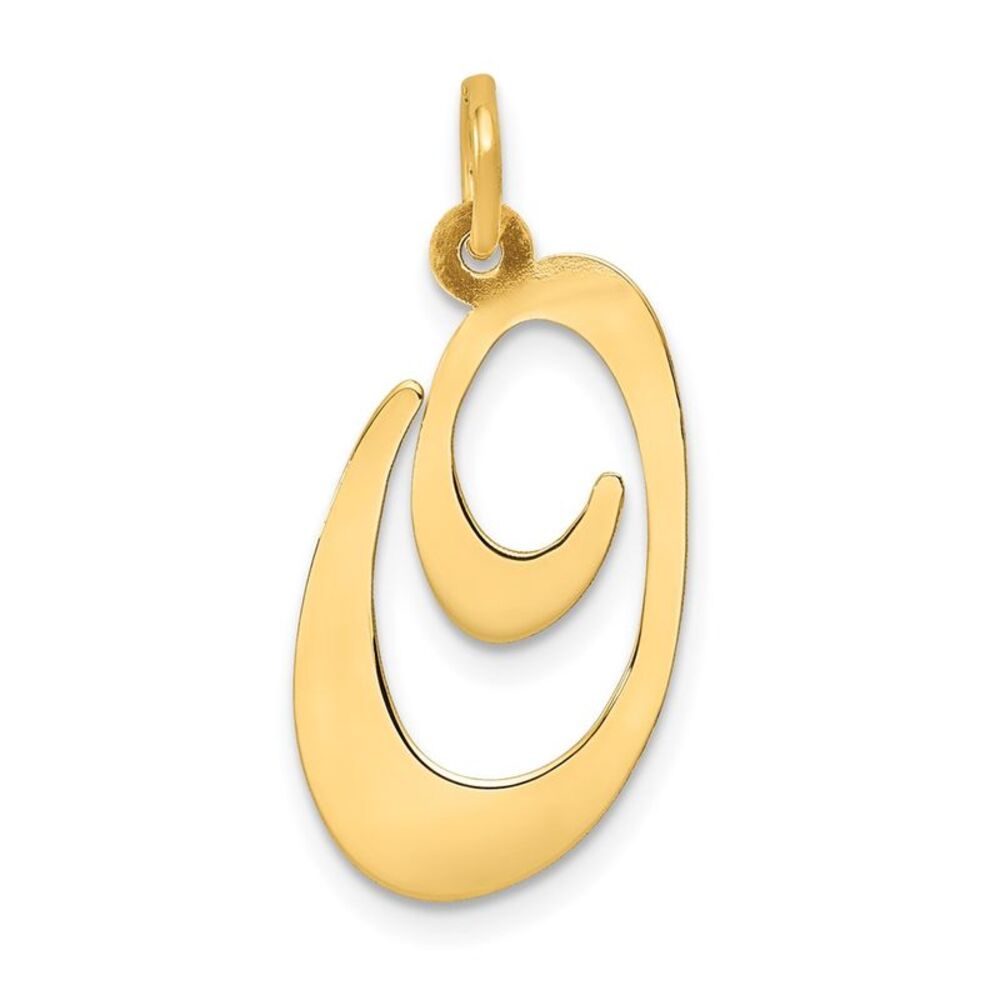 Kazi Luxury 14k Yellow Gold Large Fancy Script Le… - image 1